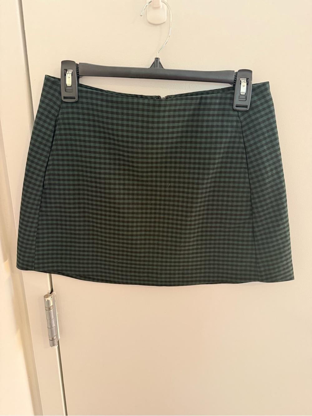 Urban Outfitters Dark Green Gingham Mini Skirt